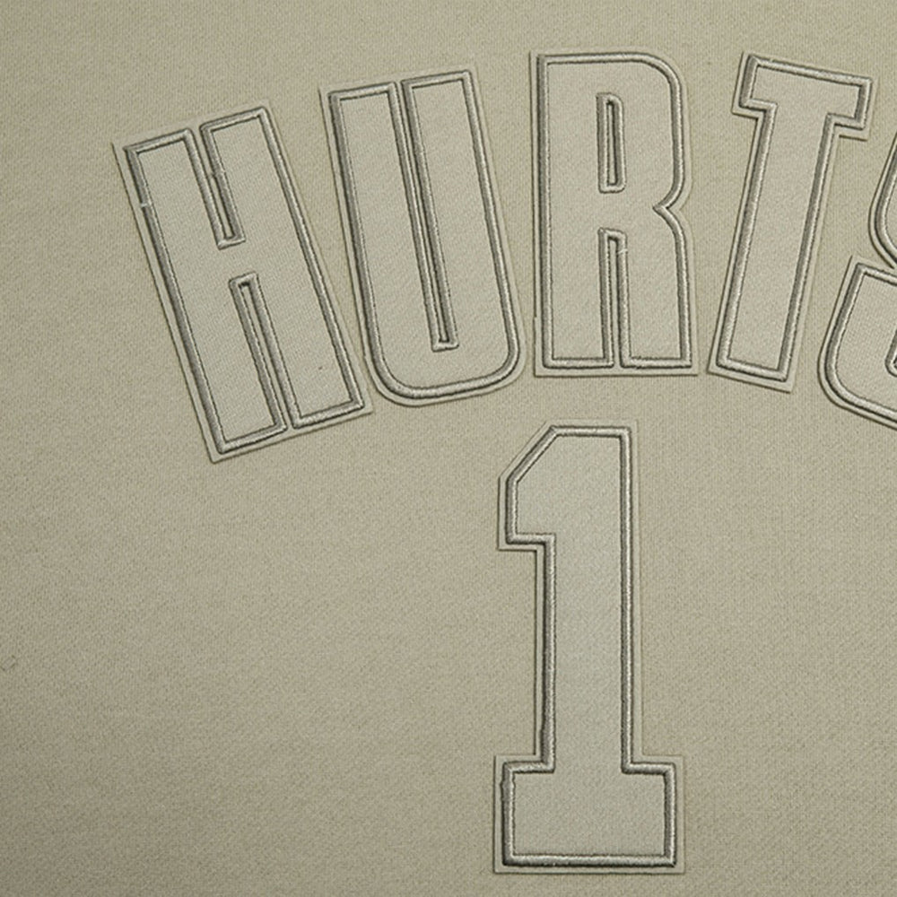 Jalen Hurts Philadelphia Eagles Pro Standard Player Name & Number Pullover Hoodie Tan