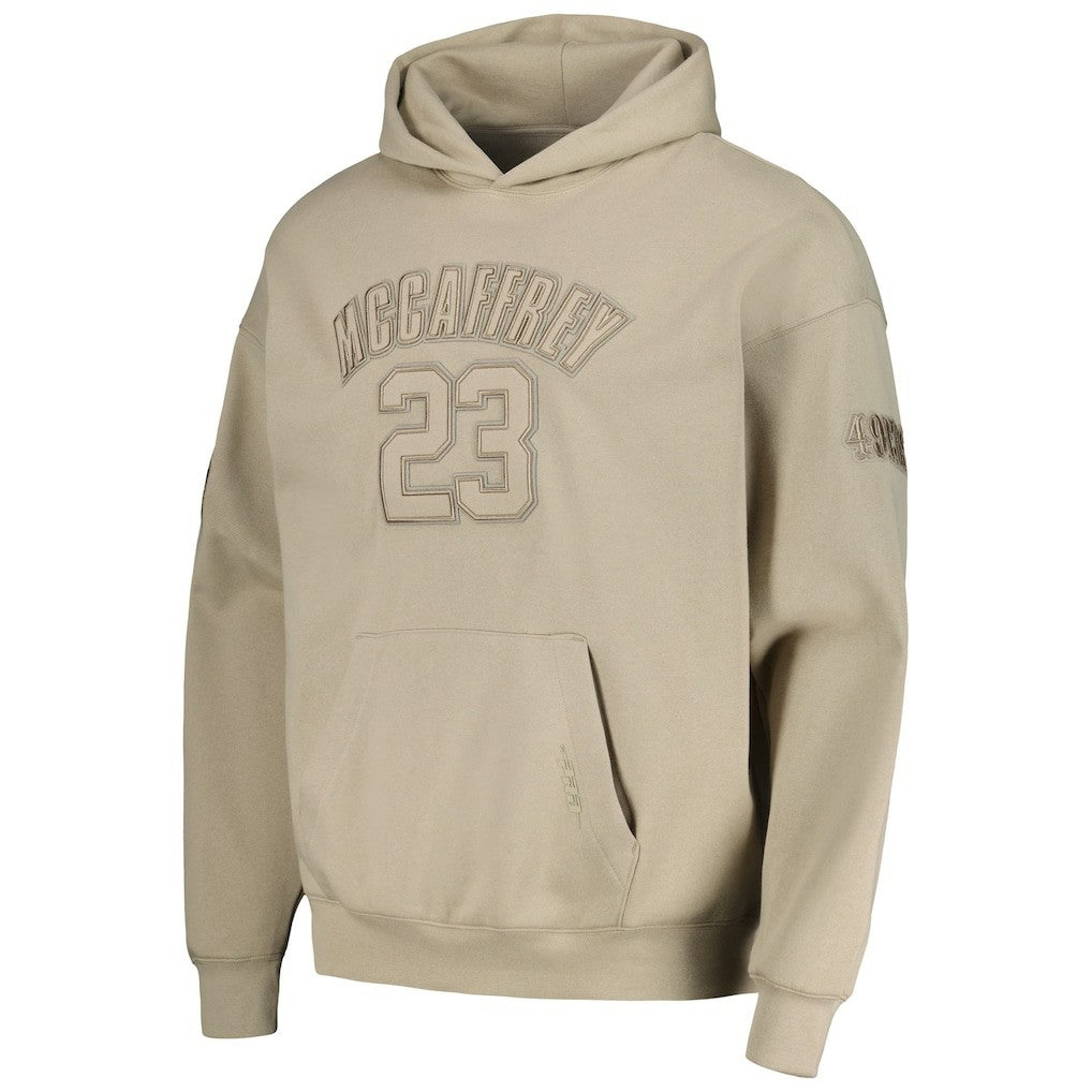 Christian McCaffrey San Francisco 49ers Pro Standard Player Name & Number Pullover Hoodie Tan
