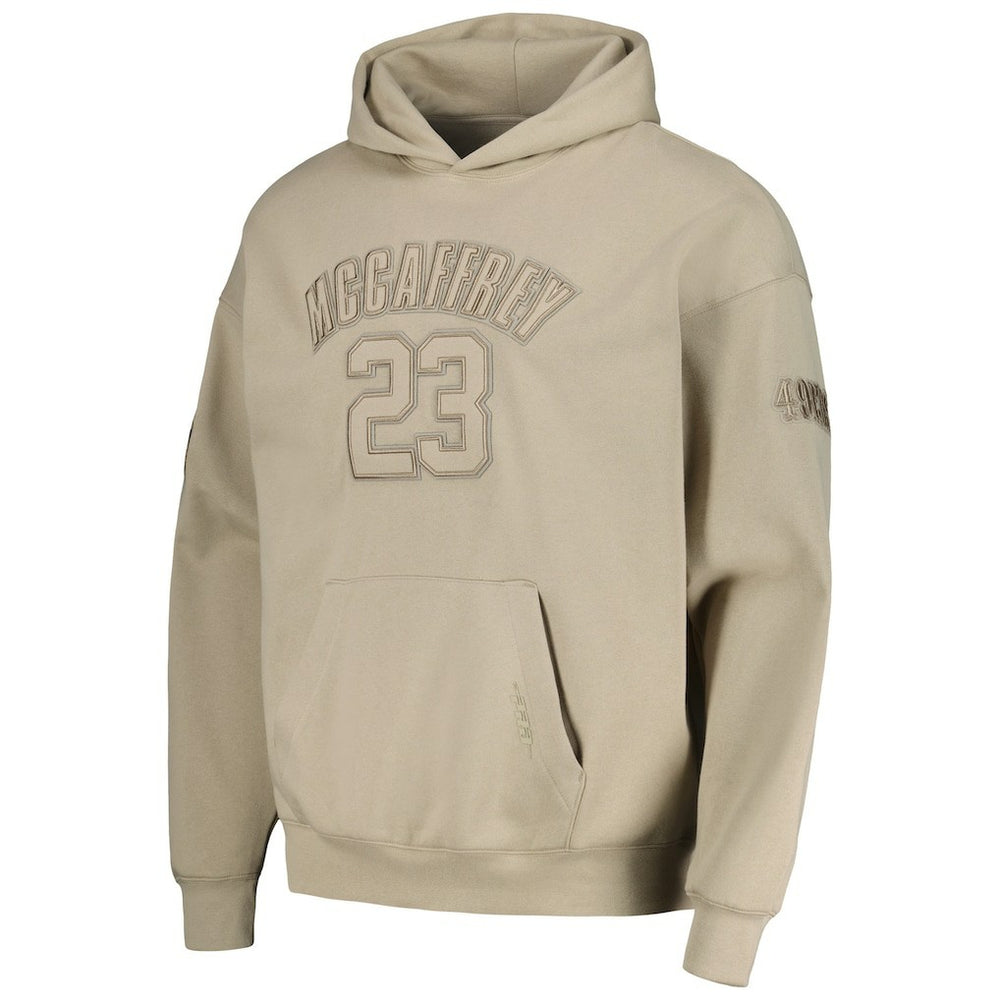 Christian McCaffrey San Francisco 49ers Pro Standard Player Name & Number Pullover Hoodie Tan