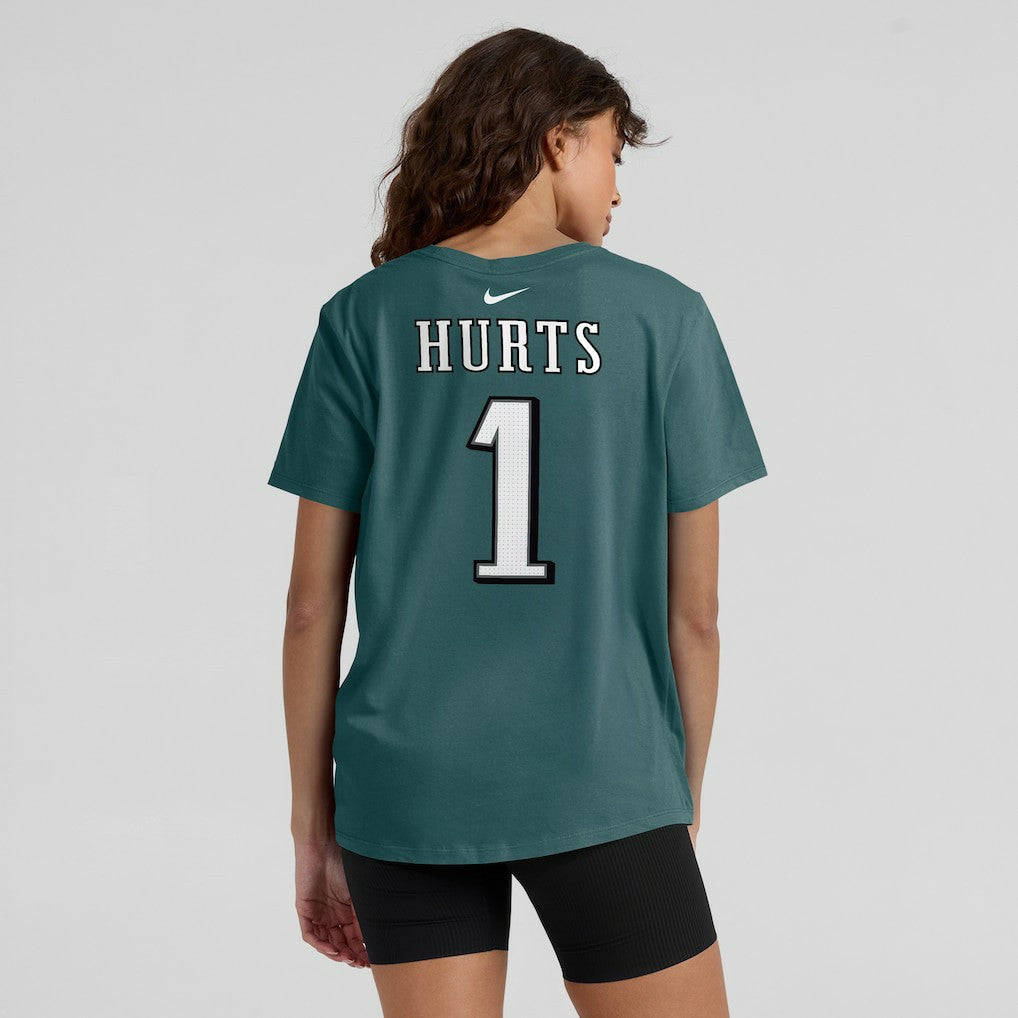 Jalen Hurts Philadelphia Eagles Women's Player Name & Number T-Shirt Midnight Green