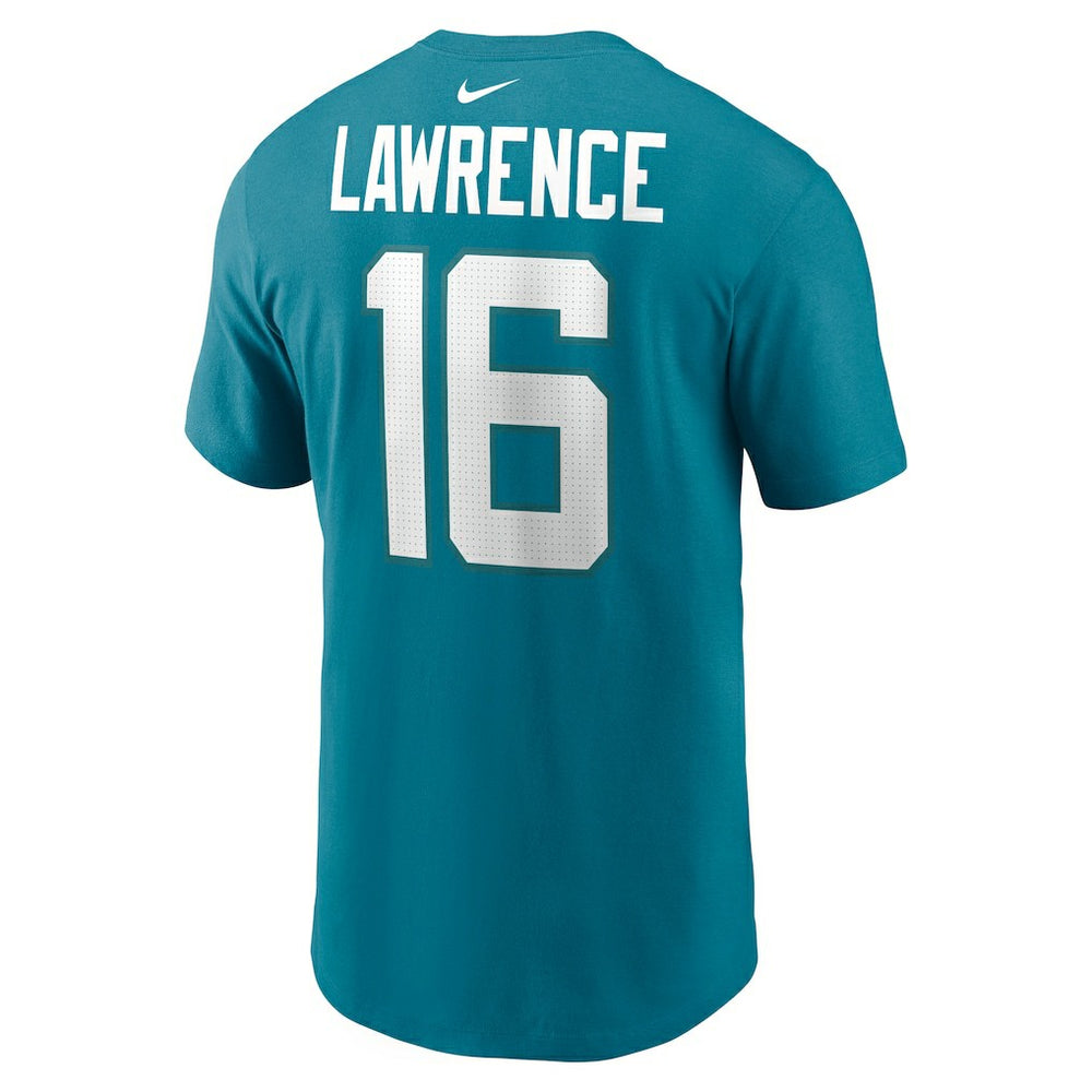 Trevor Lawrence Jacksonville Jaguars Player Name & Number T-Shirt Teal