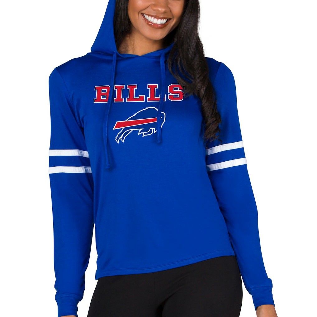 Buffalo Bills Concepts Sport Women's Marathon Lightweight Lounge Pullover Hoodie Royal