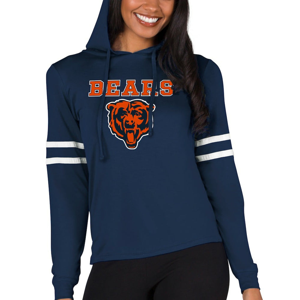Chicago Bears Concepts Sport Women's Marathon Lightweight Lounge Pullover Hoodie Navy