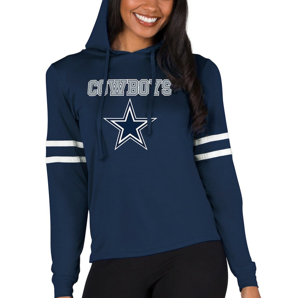 Dallas Cowboys Concepts Sport Women's Marathon Lightweight Lounge Pullover Hoodie Navy