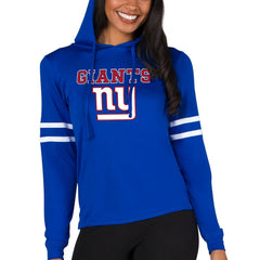 New York Giants Concepts Sport Women's Marathon Lightweight Lounge Pullover Hoodie Royal