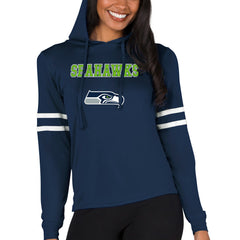 Seattle Seahawks Concepts Sport Women's Marathon Lightweight Lounge Pullover Hoodie College Navy