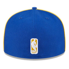 Golden State Warriors Piped & Flocked 59Fifty Fitted Hat Royal