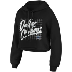 Dallas Cowboys WEAR by Erin Andrews Women's Domestic Cropped Pullover Hoodie Black
