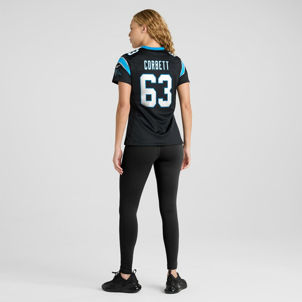 Austin Corbett Carolina Panthers Women's Team Game Jersey Black