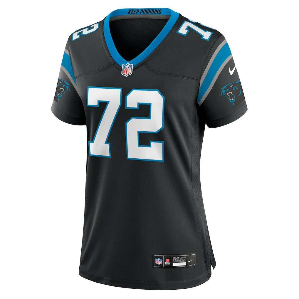 Taylor Moton Carolina Panthers Women's Team Game Jersey Black