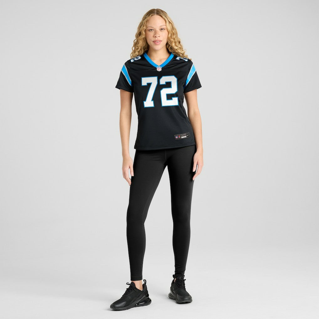 Taylor Moton Carolina Panthers Women's Team Game Jersey Black