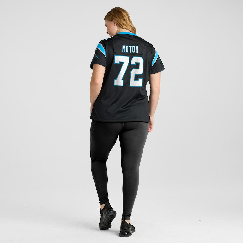Taylor Moton Carolina Panthers Women's Team Game Jersey Black