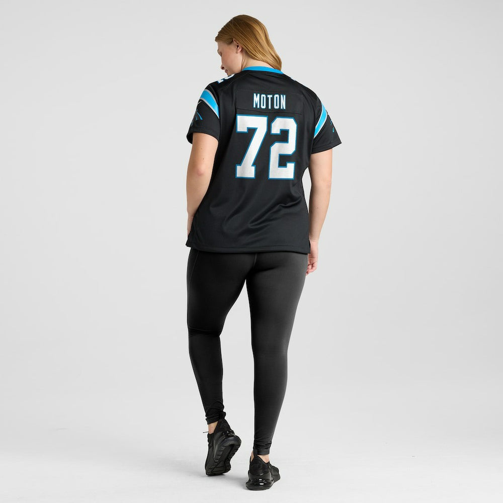 Taylor Moton Carolina Panthers Women's Team Game Jersey Black