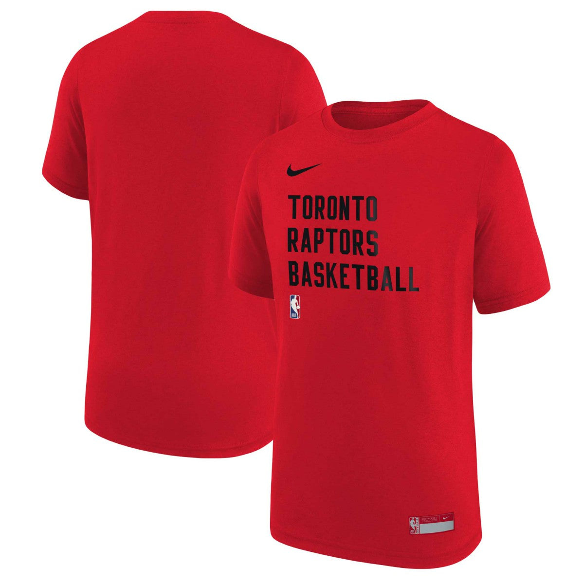 Toronto Raptors Youth Essential Practice T-Shirt Red