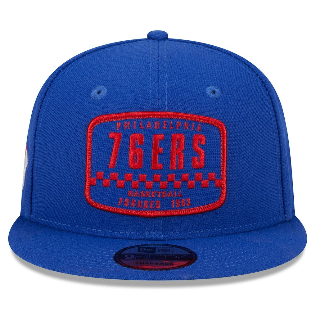Philadelphia 76ers Rally Drive Finish Line Patch 9FIFTY Snapback Hat Royal