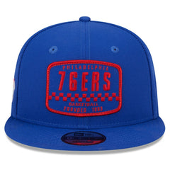 Philadelphia 76ers Rally Drive Finish Line Patch 9FIFTY Snapback Hat Royal