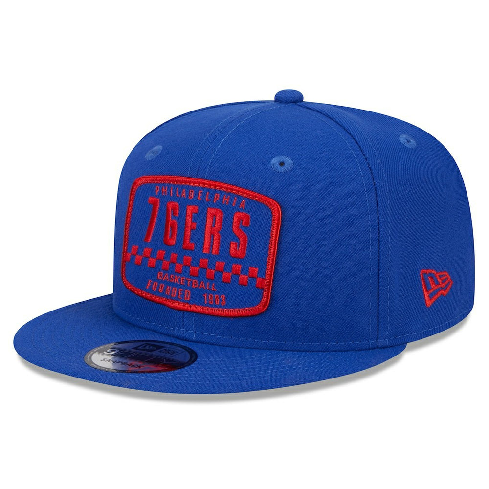 Philadelphia 76ers Rally Drive Finish Line Patch 9FIFTY Snapback Hat Royal