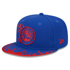 Philadelphia 76ers Rally Drive Flames 9FIFTY Snapback Hat Royal