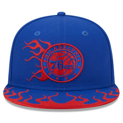 Philadelphia 76ers Rally Drive Flames 9FIFTY Snapback Hat Royal