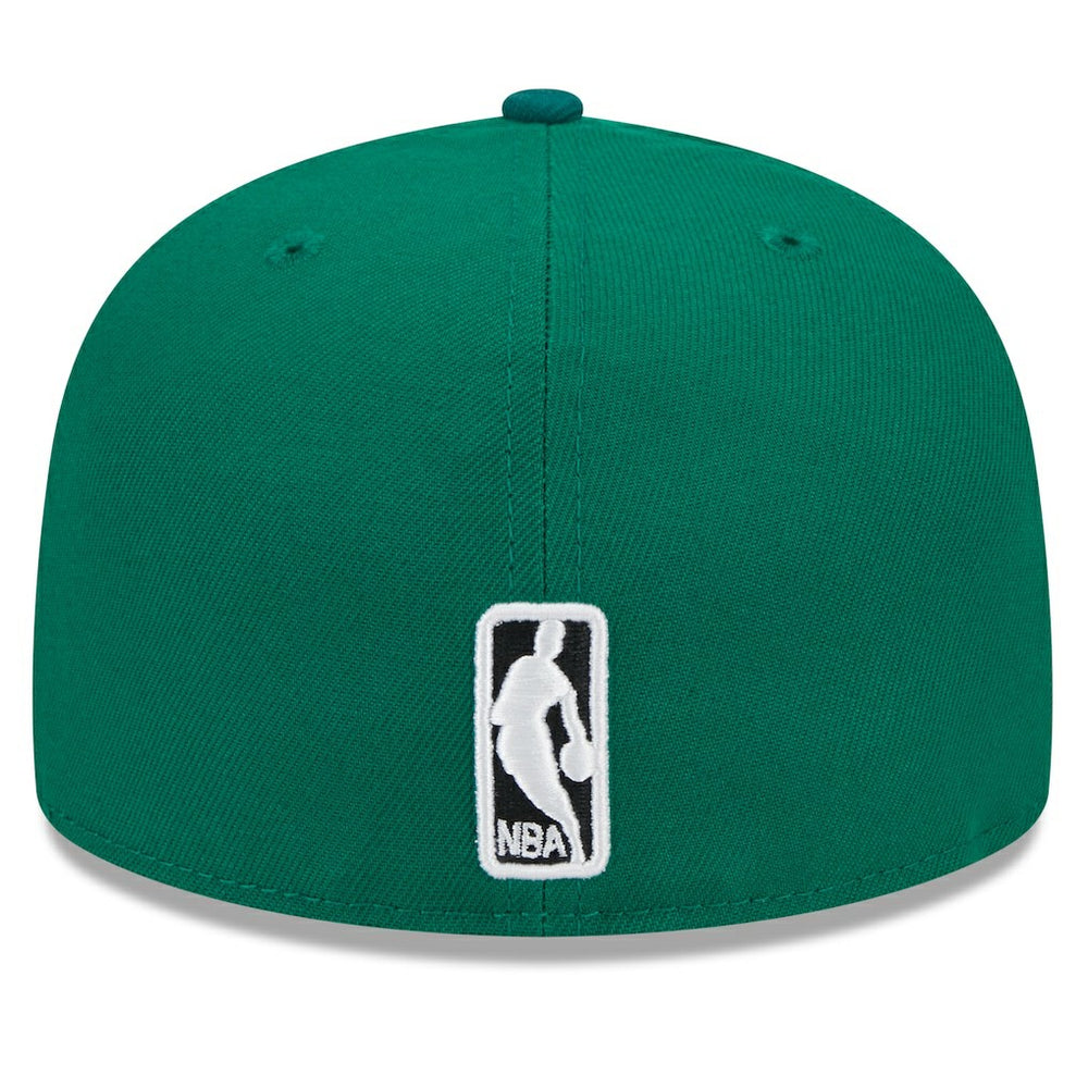 Boston Celtics Rally Drive Checkerboard 59FIFTY Crown Fitted Hat Kelly Green