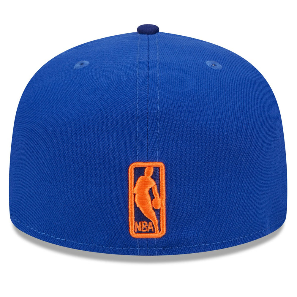 New York Knicks Rally Drive Checkerboard 59FIFTY Crown Fitted Hat Blue