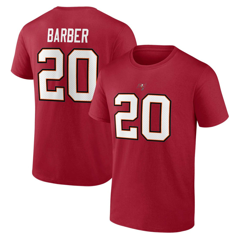 Ronde Barber Tampa Bay Buccaneers Retired Player Icon Name & Number T-Shirt Red
