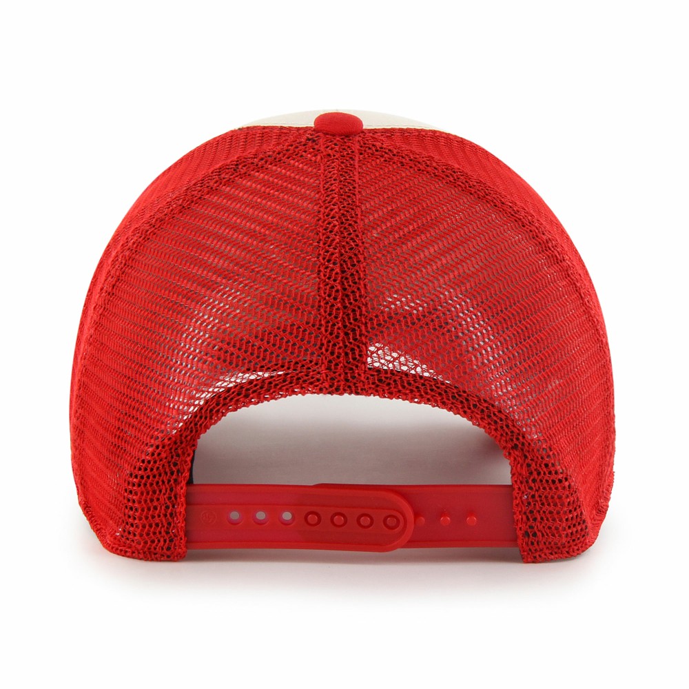 Los Angeles Angels '47 Breakout MVP Trucker Adjustable Hat - Cream/Red Hats
