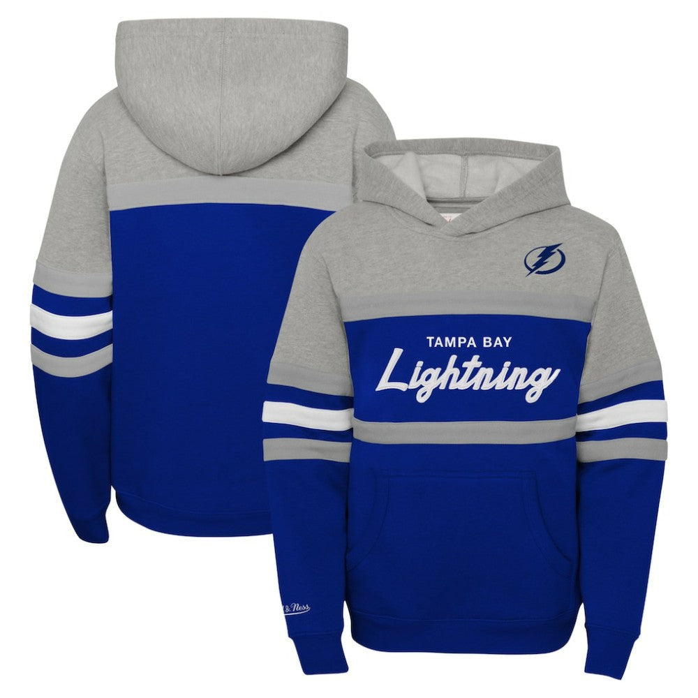 NHL Tampa Bay Lightning Mitchell & Ness Youth Head Coach Pullover Hoodie - Gray