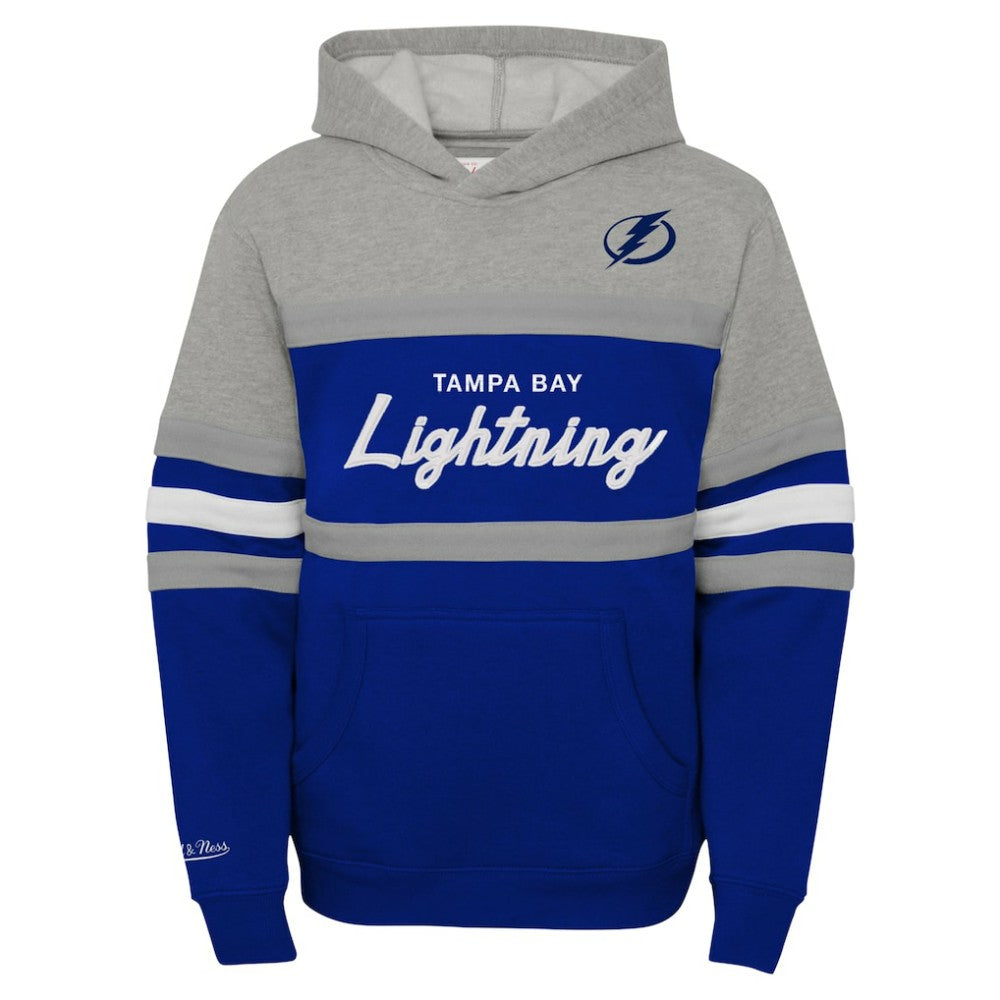 NHL Tampa Bay Lightning Mitchell & Ness Youth Head Coach Pullover Hoodie - Gray