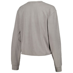 Milwaukee Bucks The Wild Collective Women's Band Cropped Long Sleeve T-Shirt Gray