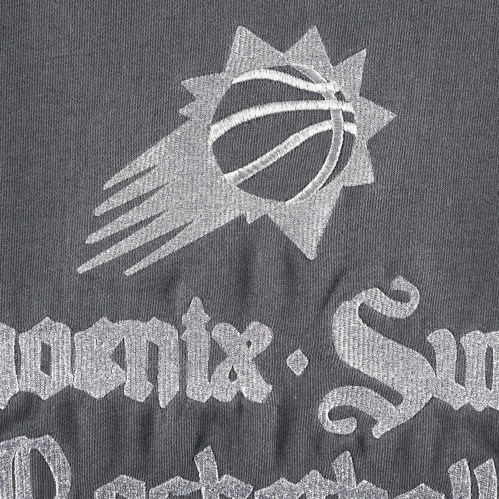 Phoenix Suns The Wild Collective Women's Embroidered Fleece Raglan Short Sleeve Pullover Sweatshirt Gray