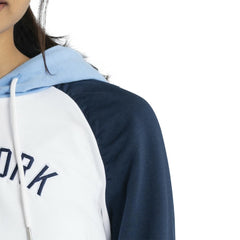 New York Yankees Lusso Women's Marlowe Tri-Blend Raglan Pullover Hoodie - White Hoodies