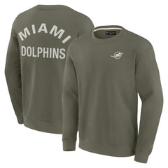 Miami Dolphins Unisex Elements Super Soft Pullover Sweatshirt Olive