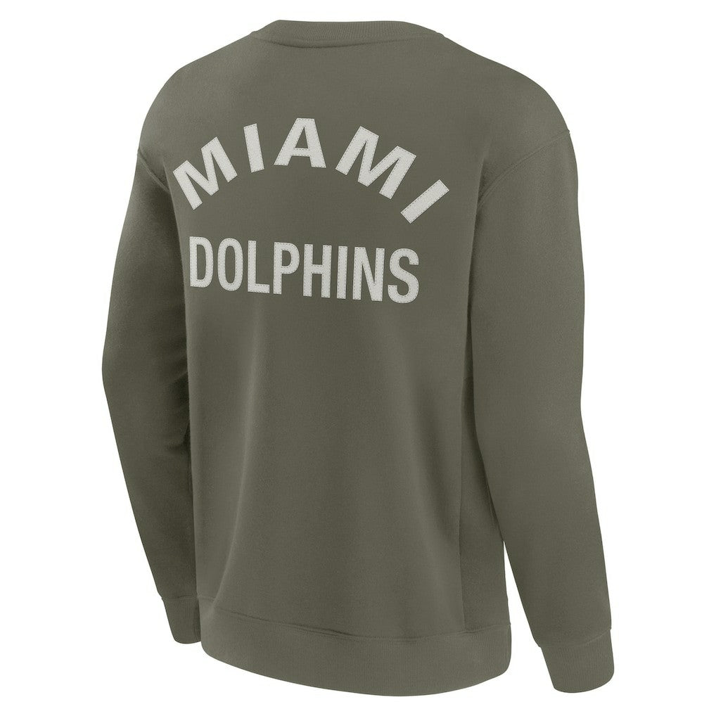 Miami Dolphins Unisex Elements Super Soft Pullover Sweatshirt Olive