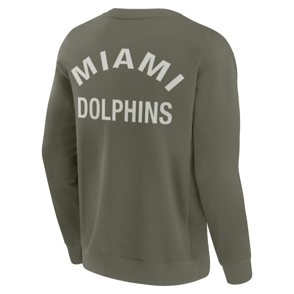 Miami Dolphins Unisex Elements Super Soft Pullover Sweatshirt Olive