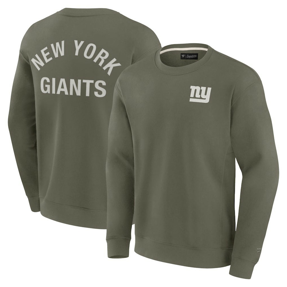New York Giants Unisex Elements Super Soft Pullover Sweatshirt Olive