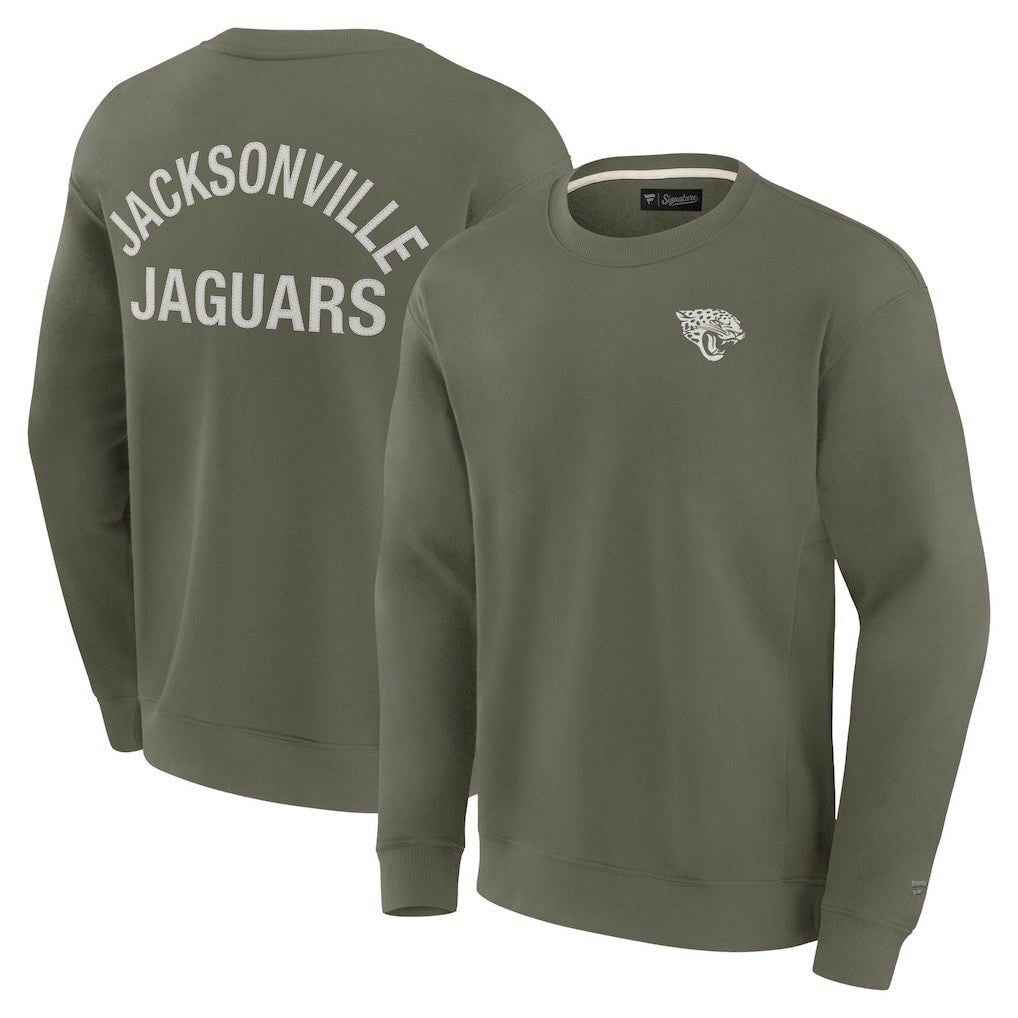 Jacksonville Jaguars Unisex Elements Super Soft Pullover Sweatshirt Olive