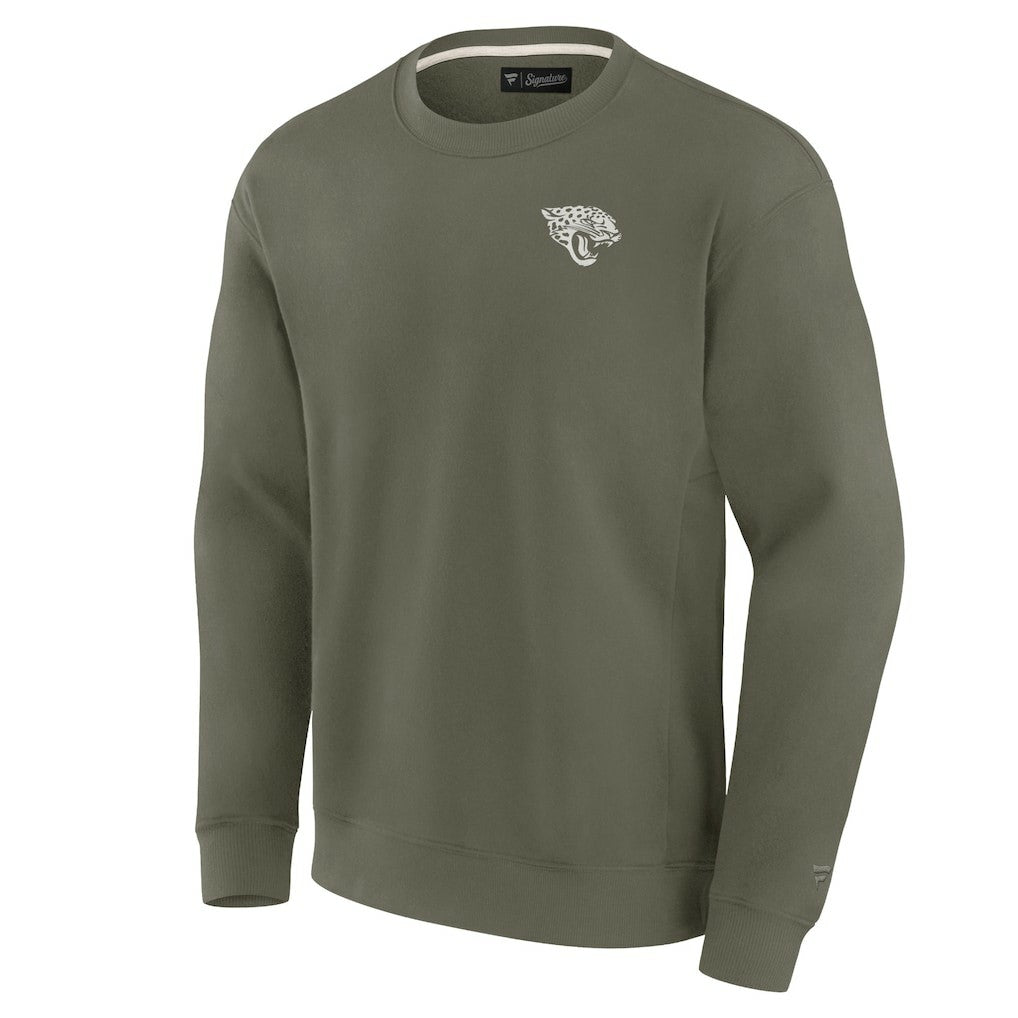 Jacksonville Jaguars Unisex Elements Super Soft Pullover Sweatshirt Olive