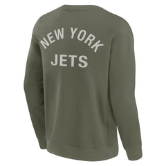 New York Jets Unisex Elements Super Soft Pullover Sweatshirt Olive