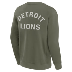 Detroit Lions Unisex Elements Super Soft Pullover Sweatshirt Olive