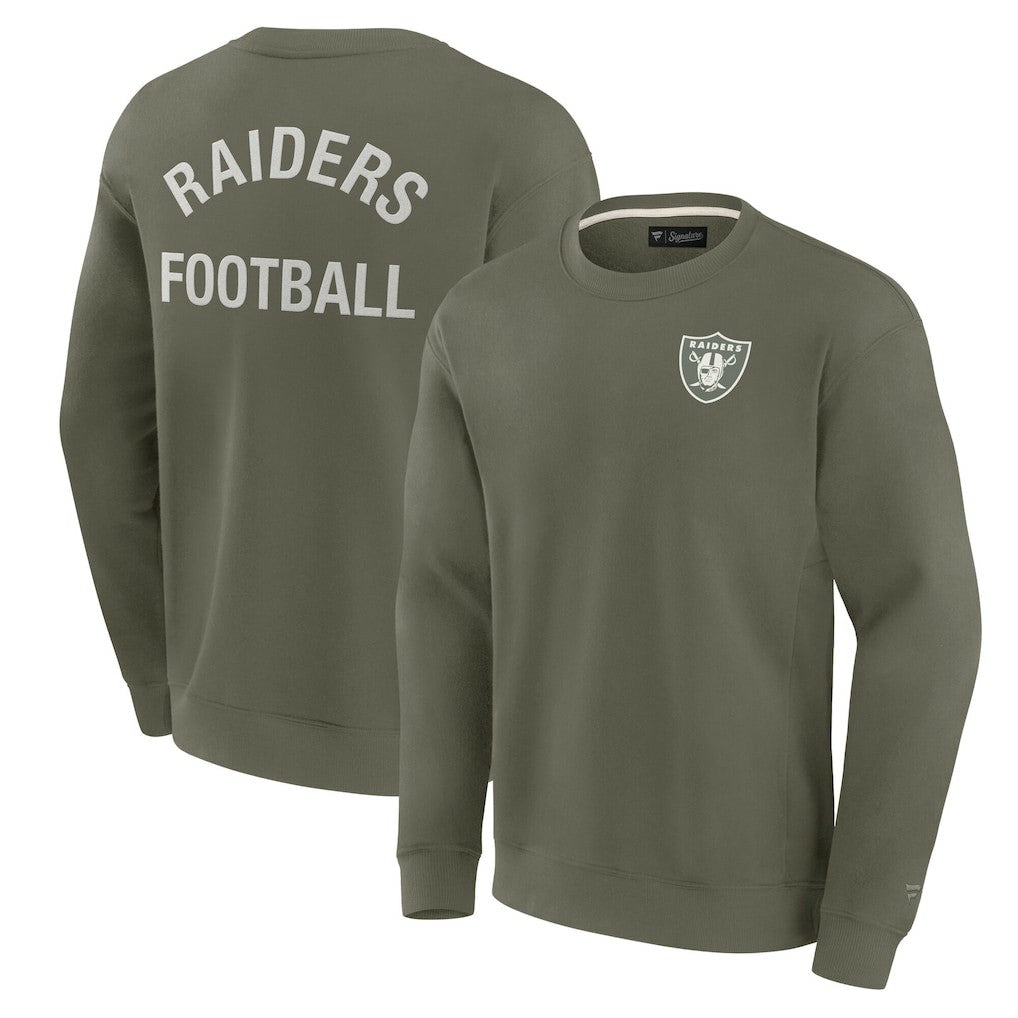 Las Vegas Raiders Unisex Elements Super Soft Pullover Sweatshirt Olive