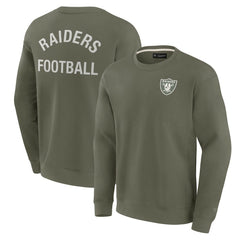 Las Vegas Raiders Unisex Elements Super Soft Pullover Sweatshirt Olive