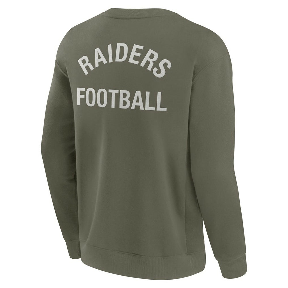Las Vegas Raiders Unisex Elements Super Soft Pullover Sweatshirt Olive