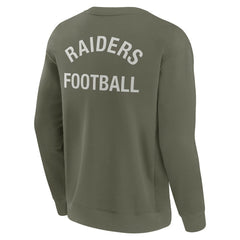 Las Vegas Raiders Unisex Elements Super Soft Pullover Sweatshirt Olive