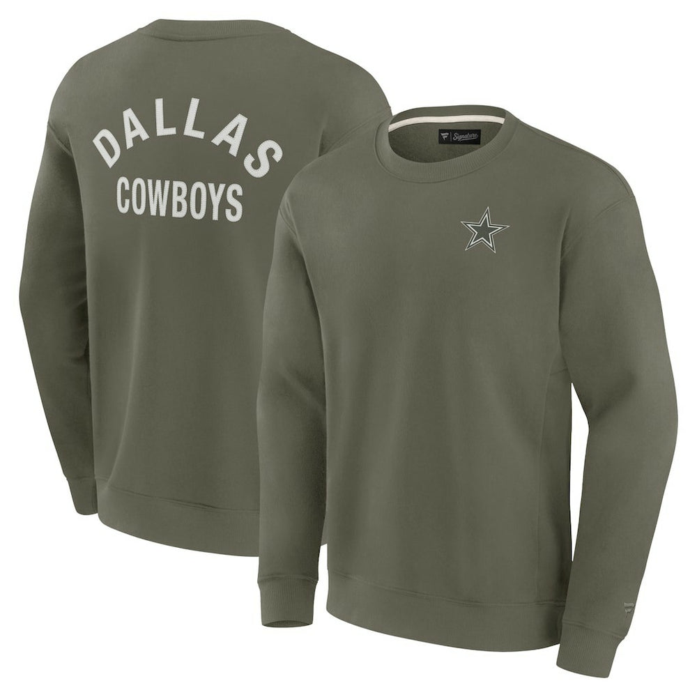 Dallas Cowboys Unisex Elements Super Soft Pullover Sweatshirt Olive