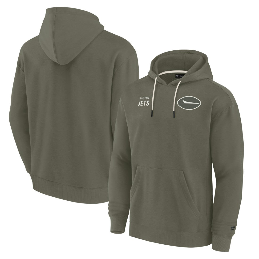 New York Jets Unisex Elements Super Soft Fleece Pullover Hoodie Olive