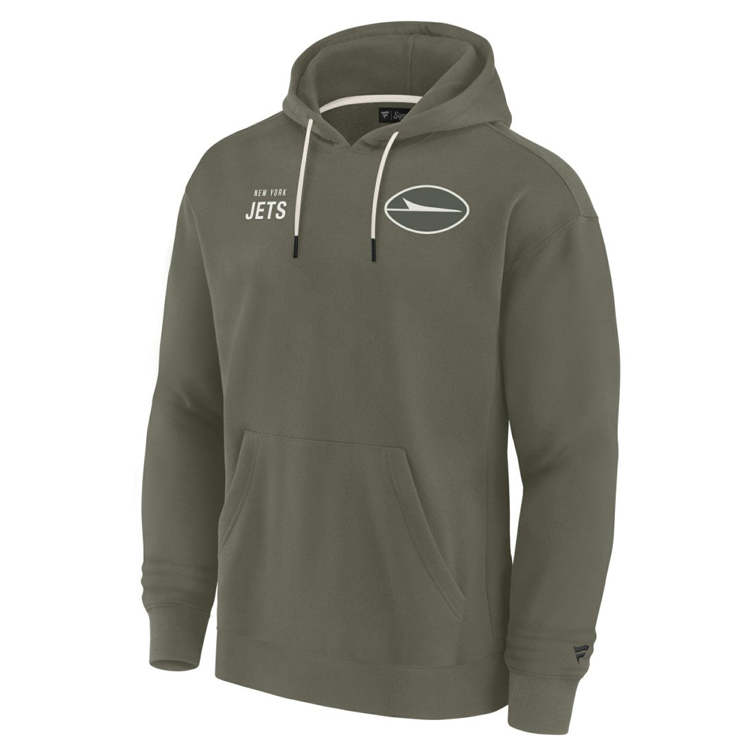 New York Jets Unisex Elements Super Soft Fleece Pullover Hoodie Olive