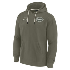 New York Jets Unisex Elements Super Soft Fleece Pullover Hoodie Olive