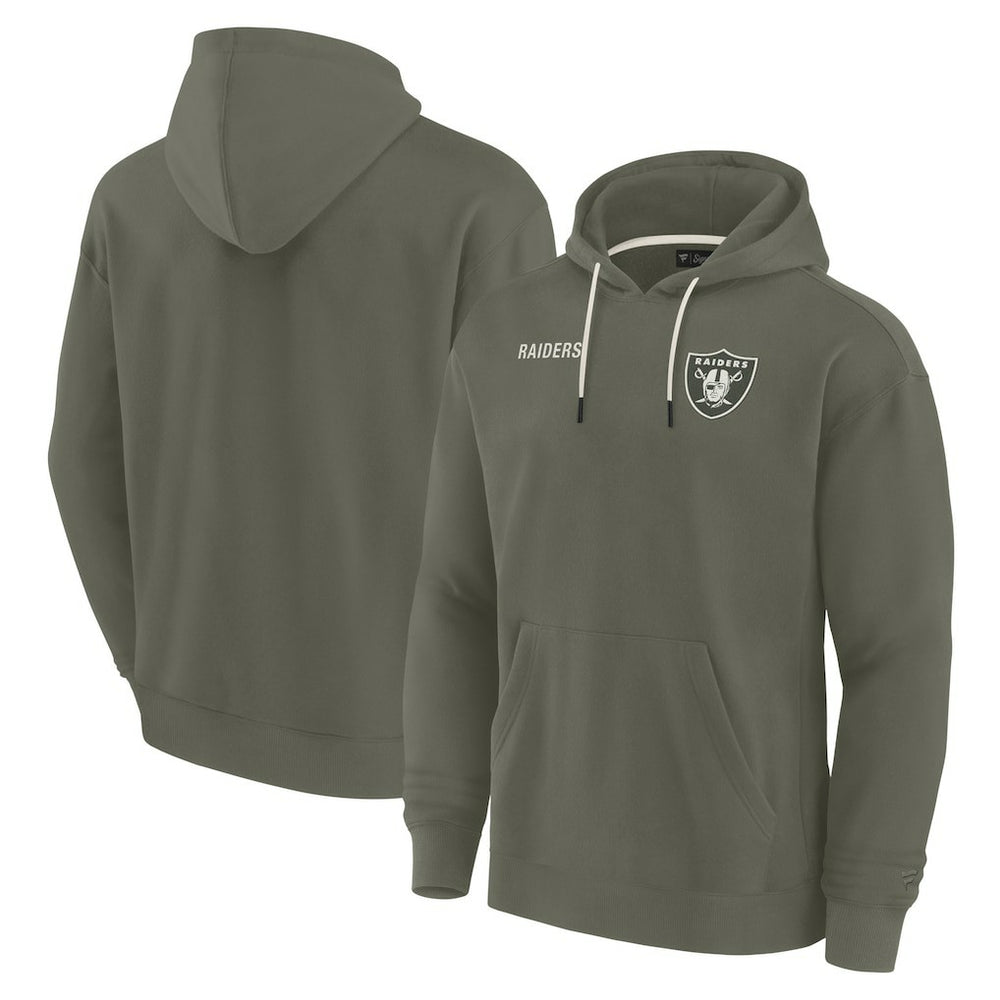 Las Vegas Raiders Unisex Elements Super Soft Fleece Pullover Hoodie Olive