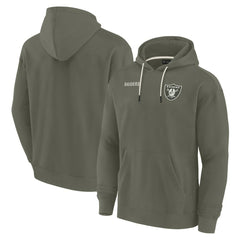Las Vegas Raiders Unisex Elements Super Soft Fleece Pullover Hoodie Olive